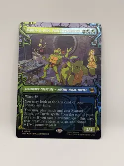 Mikey & Don, Party Planners Borderless Foil Rare 0246 NM MTG TMNT - Image 1