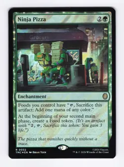Ninja Pizza (Surge Foil) 32 (R) MTG Commander Teenage Mutant Ninja Turtles (TMC) - Image 1