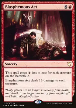 MTG Magic the Gathering Blasphemous Act (120/334) Commander 2018 LP - Image 1