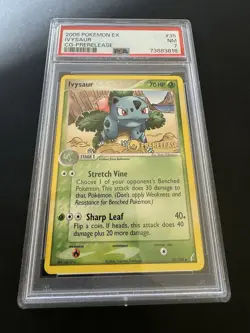 Ivysaur Pre Release Stamped Crystal Guardian Pokemon Near Mint PSA 7 Vintage - Image 1