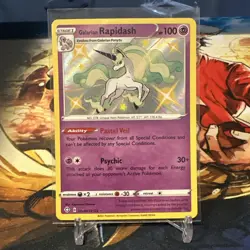 Pokemon TCG Galarian Rapidash Shining Fates SV048/SV122 Shiny Holo Rare - Image 1
