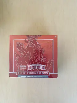 New Sealed Pokemon TCG Sword and Shield Battle Styles Elite Trainer Box ETB Red 820650808357 - Image 1