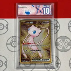 Graded 10 Pokemon 151 Mew EX #205/165 Gold Metal Ultra Premium Collection Promo - Image 1