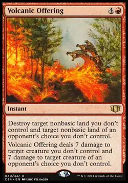 MTG Magic the Gathering Volcanic Offering (40/373) Commander 2014 NM - Image 1