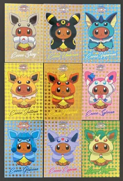 Pokemon Let's Go Eevee Database Peru Poncho Holo Eeveelutions - US Seller - Image 1