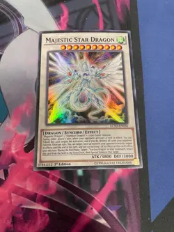 YUGIOH - MAJESTIC STAR DRAGON - SUPER RARE - 1ST ED - NM - LC5D - Image 1