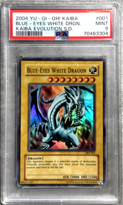 Yugioh Card Blue-Eyes White Dragon PSA 9 Mint, Kaiba Evol. SKE-001 2004 (1) - Image 1
