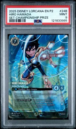 PSA 9 Disney Lorcana Hiro Hamada Enchanted Promo Championship Card 24B/P2 EN 7 - Image 1