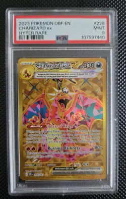 2023 Pokemon OBF en Charizard EX Hyper Rare Card #228 PSA-9 - Image 1