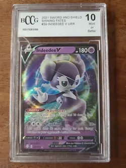 Pokemon Card Shining Fates Indeedee V URR 039/072 BCCG 10 MINT Or Better - Image 1