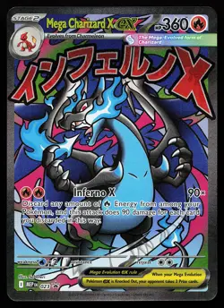 Mega Charizard X ex 023 Holo Mega Evolution Promo Pokemon Card - Image 1