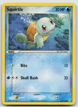 Squirtle - 063/100 63/100 Crystal Guardians Common Pokemon TCG Card - Image 1