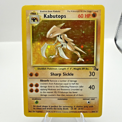 Pokemon Card - Kabutops 9/62 Fossil Holo Rare Unlimited MP/HP - Image 1