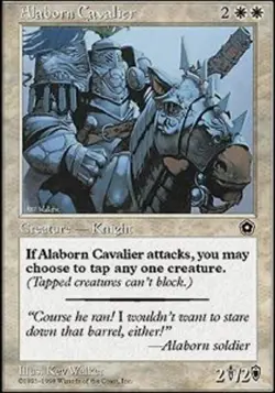 1 x Alaborn Cavalier - Portal Second Age - Light Play - MTG - Image 1