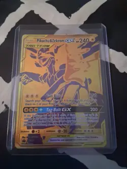 Pokemon Pikachu & Zekrom GX SM248 Tag Team Sun & Moon Black Star Promo Card - Image 1