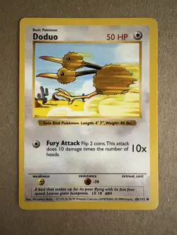 Pokemon - Base Set Shadowless - Doduo 48/102 - Common NM - Image 1