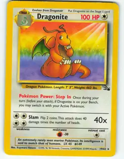 Dragonite - 19/62 Fossil Set - Pokemon TCG - 1999 - Image 1