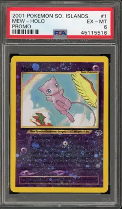 Pokemon Mew Southern Islands Holo Promo #1 PSA 6 - Image 1