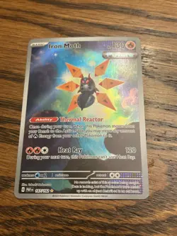 Pokemon Iron Moth 187/182 Paradox Rift Illustration Rare Holo - NM - Image 1