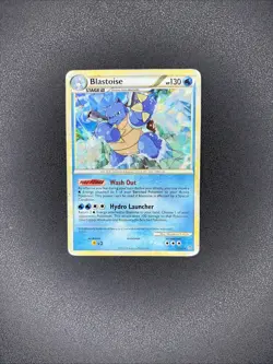 Pokemon TCG Blastoise 13/95 Cracked Ice Rare Holo HGSS Unleashed HP DMG - Image 1