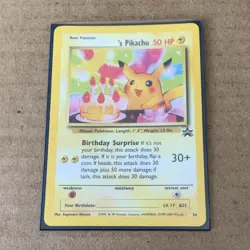 Pokemon TCG ______'s Pikachu 24/53 Wotc Promo Holo Wizards 2000 Basic Thunder - Image 1