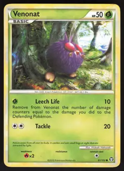 Venonat 81/102 Non-holo Common Pokemon Triumphant LP - Image 1
