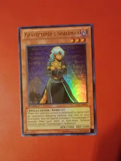 YuGiOh Gravekeeper's Nobleman LVAL-EN031 1st Edition Ultra Rare NM/VLP Free Ship - Image 1