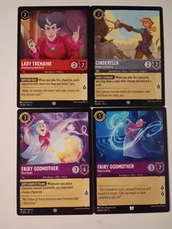 Disney Lorcana Cinderella 4 Card Lot Common - Image 1