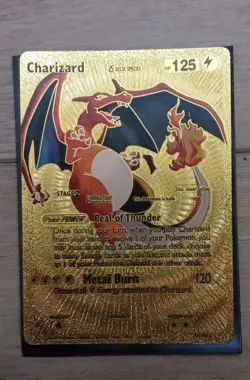 Charizard gold foil delta species stage 2 pokemon card hp 125 #125 - Image 1