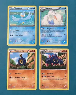 Pokemon TCG: Emerging Powers Lot with Boldore, Regular, English, MP (4 Cards) - Image 1