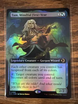 Tam, Mindful First-Year (Extended Art) Lorwyn Eclipsed Foil MTG Magic - Image 1