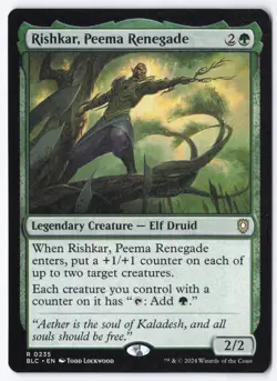 Rishkar, Peema Renegade R Commander: Bloomburrow 235 NM - Image 1