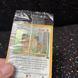 Pokemon TCG Meowth Black Star 10 Wotc Promo Holo SEALED swirl. Scratches on holo - Image 3