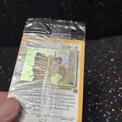 Pokemon TCG Meowth Black Star 10 Wotc Promo Holo SEALED swirl. Scratches on holo - Image 4