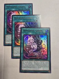 3X Yugioh Mimighoul Charm MP25-EN260 Ultra Rare 1st Edition NM - Image 1
