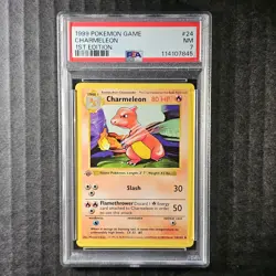 Charmeleon, 1st Edition Base Set, 24/102, Pokemon, WOTC 1999, (PSA 7) - Image 1