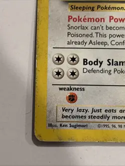 1999 Pokemon TCG Jungle Snorlax 27/64 Non Holo Rare Vintage WOTC Card HP Played - Image 5