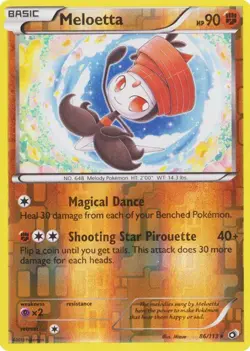 Meloetta 86/113 Reverse Holo Legendary Treasures Pokemon Card NM - Image 1