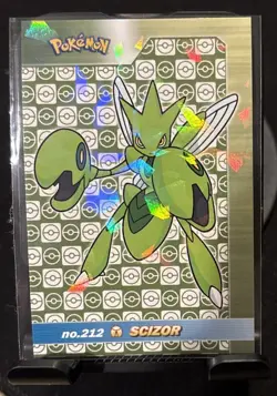 Rare Pokemon Shiny Full Art #212 Scizor Low Pop Cracked Ice Holo Card - Image 1
