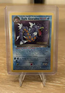 Pokemon TCG Dark Gyarados Prerelease Holo Rare Card 8/82 Vintage - Image 1