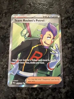 Pokemon Card Team Rocket's Petrel 226/182 Full Art Ultra Rare Destined Rivals NM - Image 1