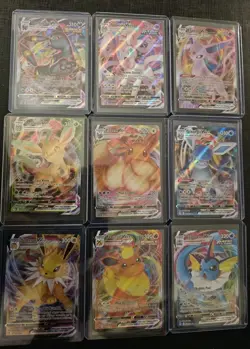 Eeveelution Vmax 9 Card Complete Set Pokemon Evolving Skies NM Umbreon Eevee - Image 1