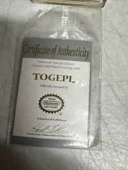 Pokemon Gold Plated 1999 23K Trading Card Burger King Promo Limited Edition - Image 5