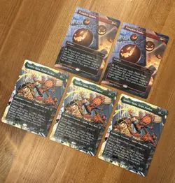 Spider-Ham & Pumpkin Bombs Borderless Lot, MTG Marvel’s Spider-Man Eternal Legal - Image 2