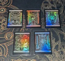 M.T.G. Phyrexia All Will Be One Phyrexian Lands All Five (5) Foil M/NM - Image 1