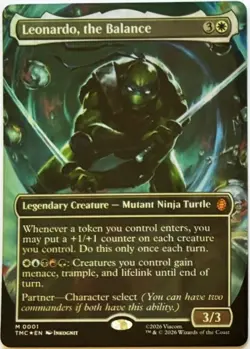 MTG Teenage Ninja Mutant Turtles Commander Leonardo, the Balance Foil (Mythic) - Image 2