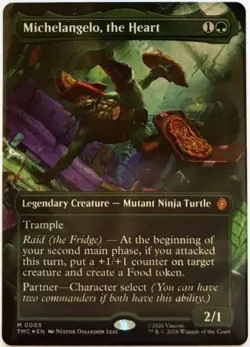 MTG Teenage Ninja Mutant Turtles Commander Michaelangelo, the Heart Foil(Mythic) - Image 2