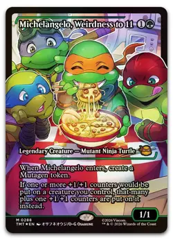 Michelangelo, Weirdness to 11 (Showcase) #288 (Foil) (NM) TMT Magic MTG - Image 1