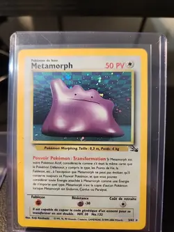 Pokemon French Fossil Metamorph - Ditto Holo 3/62 - Image 1