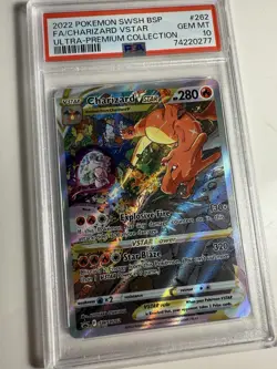 2022 Pokemon Charizard VSTAR #262 PSA 10 Gem Mint Ultra Premium Collection - Image 4